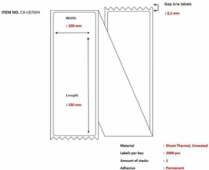 Capture Ship-label 100 x 150mm,