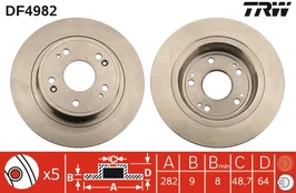 TRW DF4982 Brake Disc kaina