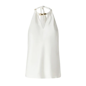 Palaidinės moterims, Balta, Open-back top