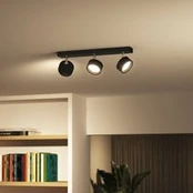 "Philips Bracia" LED lubinis prožektorius, trijų lempučių, juodas