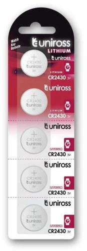 Uniross Batteries Lithium Button CR2430 3V - SP5