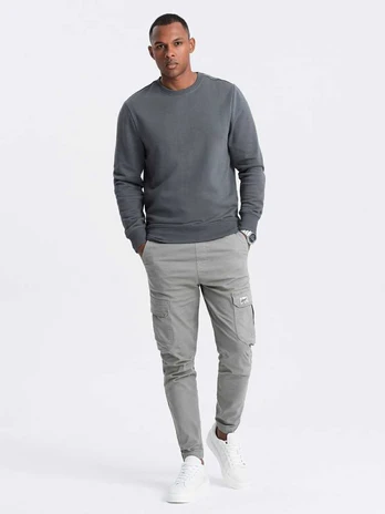 hoodie for men modone, dark pilka