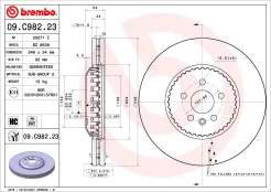 BREMBO 09.C982.23 Brake Disc kaina