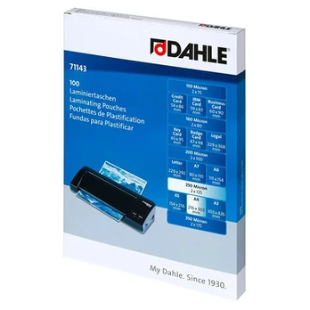 A4 laminavimo vokeliai 125 mikronų, 100 vnt. (DAHLE)