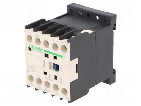 Contactor: 4-pole | NO x4 | 24VDC | 12A | DIN,on panel | TeSys K | W: 45mm
