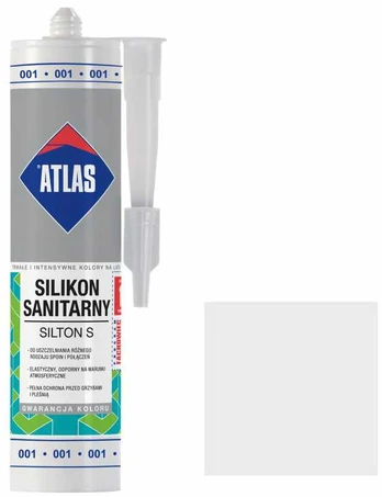 ATLAS Silikon sanitarny SILTON balta