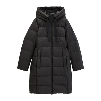 Pūkinis paltas moterims, Juoda, 5000011707 Puffed coat
