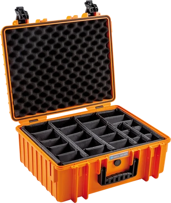 BW Outdoor Cases Type 6000 / Oranžinis (divider system)