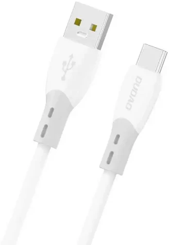 Dudao L25ST 5 A USB-A - USB-C Cable with Soft Silicone Braid 1 m - Baltas