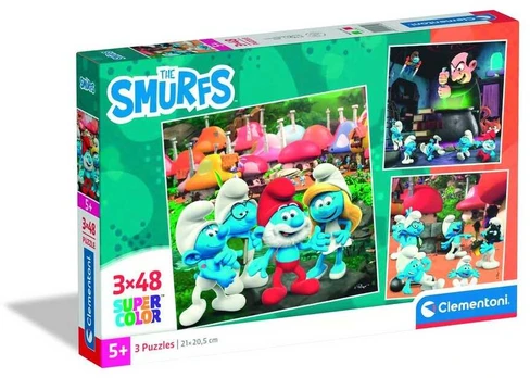 Dėlionė Clementoni The Smurfs puzzle 3x48pcs