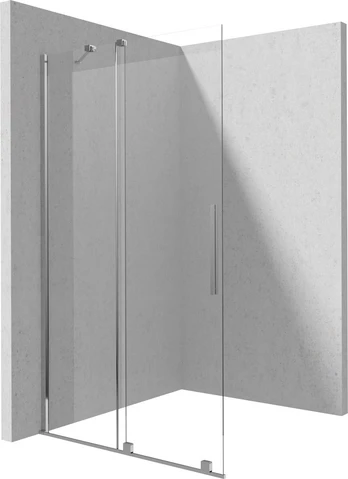 Walk-in shower wall 80 cm - sliding