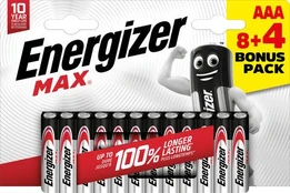Energizer MAX AAA 8+4 zdarma 1.5V alkalické