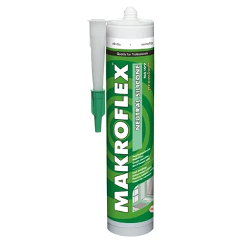 Neutralus silikoninis hermetikas MAKROFLEX NA 109, pilkos sp., 300 ml