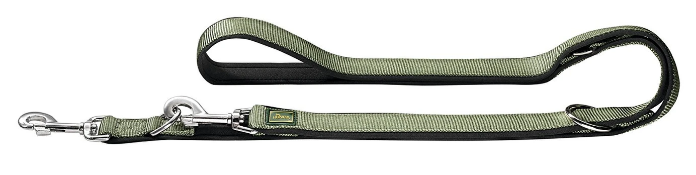 Hunter Neoprene Olive/Black Šuns pavadėlis