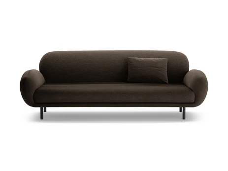 Boucle Sofa, "Poppy", 3 Seats, 208x72x82, Brown