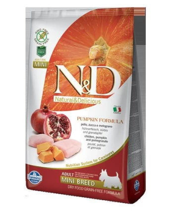 N&amp;D Pumpkin Chicken&amp;Pomegranate Adult Mini 7 kg