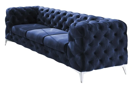 Trivietė sofa Ropez Chelsea, mėlyna