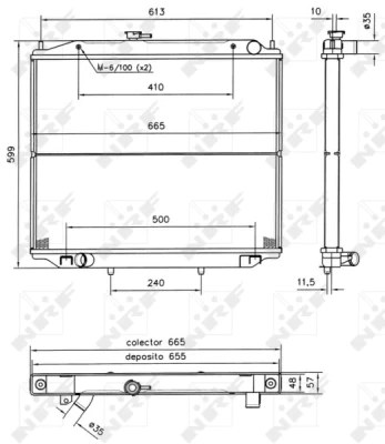 Variklio radiatorius NRF NRF 52238