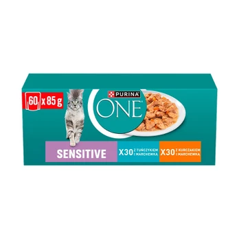 Purina Nestle ONE Sensitive Cat GiGMVChkn&Crt 60x85g