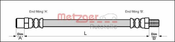 Stabdžių žarnelė METZGER 4110568