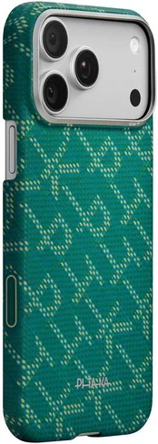 Pitaka Itin plonas dėklas, Monogram-auksinė/žalia - iPhone 17 Pro