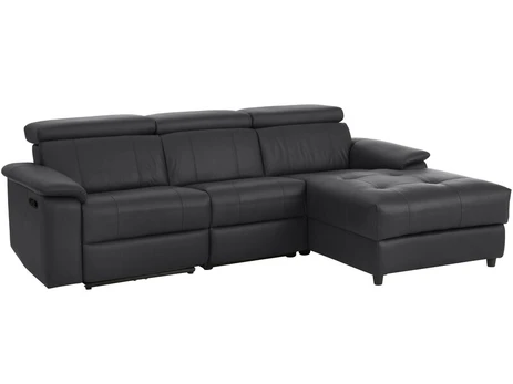Trivietė sofa Loft Tanaro, juoda