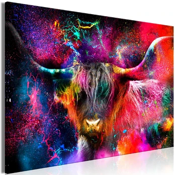 Artgeist Paveikslas - Colorful Bull (1 Part) Wide