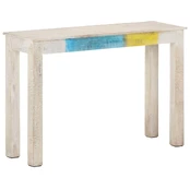 Konsolinis staliukas, baltas, 115x35x77cm, mango mediena kaina
