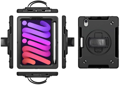 eSTUFF iPad Mini 7/Mini 6 OHIO Defender Case with hand strap