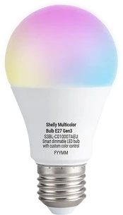 Shelly Multicolor Bulb E27 Gen3 4-pack