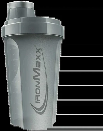 IronMaxx Shaker 700 ml. - Deep Black spalva