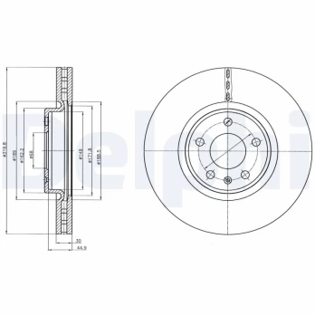 DELPHI BG4346C Brake Disc