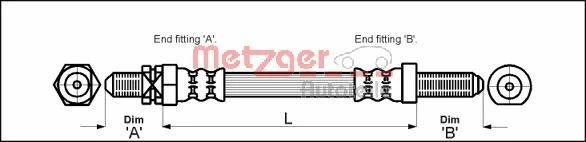 Stabdžių žarnelė METZGER 4112102