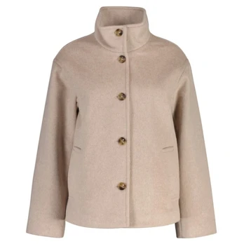 Striukė moterims, Smėlio, Wool blend jacket
