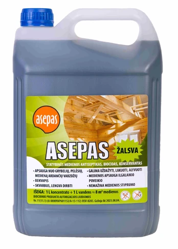 Antiseptikas Asepas, žalsva, 5 l