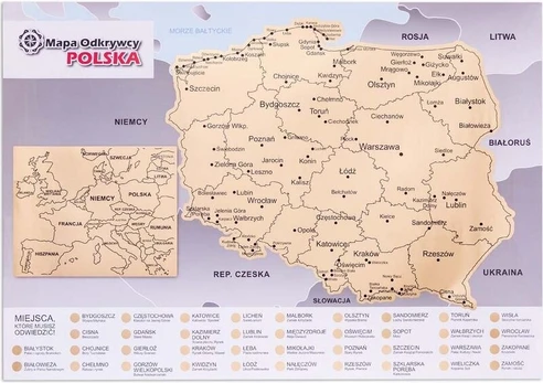 Nutrinamas Lenkijos žemėlapis, lenkų kalba