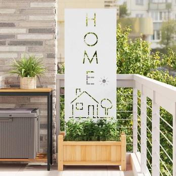 Sodo dekoratyvinis skydas Balta 50 x 140 cm