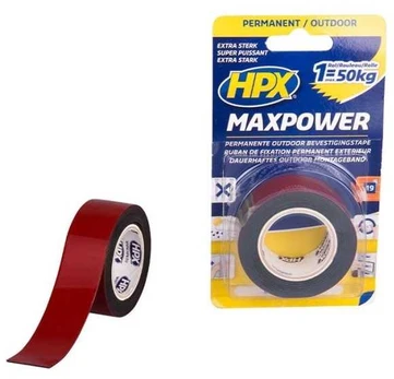 Usorteret HPX max power monteringstape sort, 25mm x 1,5m