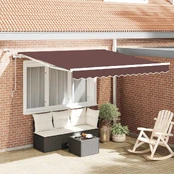 Automatinė ištraukiama markizė su LED, ruda, 300x250cm kaina