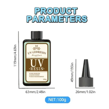 UV epoksidinė derva, 100g【Upgraded】