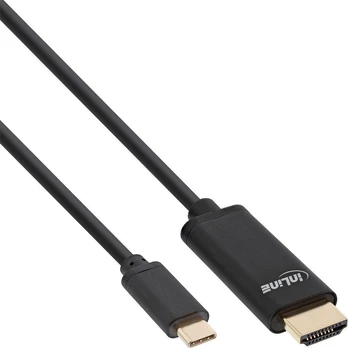 USB kabelis InLine USB-C - HDMI 1 m Juodas (64111)