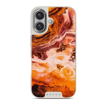 Pumpkin Spice - Orange iPhone 16 Case, Elite Light (MagSafe) / Silver