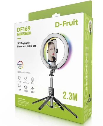 D-Fruit ringlight 10" + tripod-selfie stick DF169 | 40535