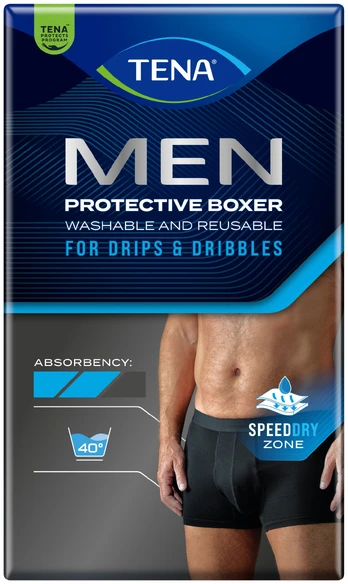 TENA Men Protective Boxer Black L N1