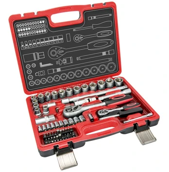 Galvučių rinkinys 72vnt, 1/2"+1/4" Dedra 17K072