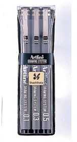 Drawing System Artline 3-sæt sort