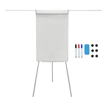 Relaxdays Flipchart lenta 100x70 cm balta