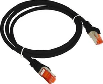 Patch-cord S/FTP kat.6A LSOH 0.25m juoda ALANTEC