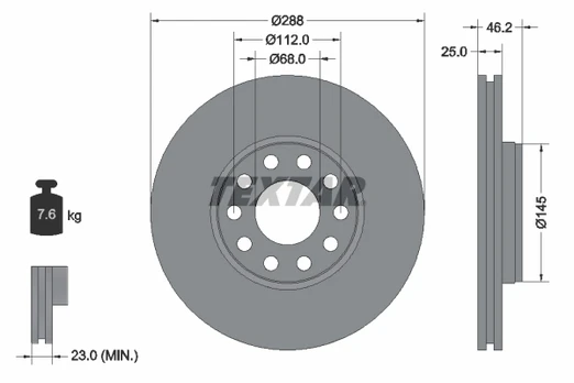 TEXTAR 92121005 Brake Disc