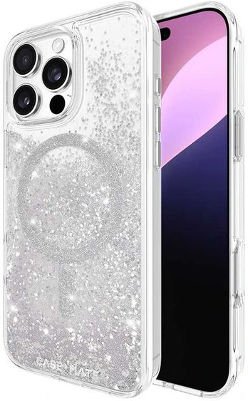 Case-Mate Waterfall MagSafe – dėklas, skirtas iPhone 16 Pro Max (sidabras)